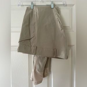 Side zip breeches in tan - 34R